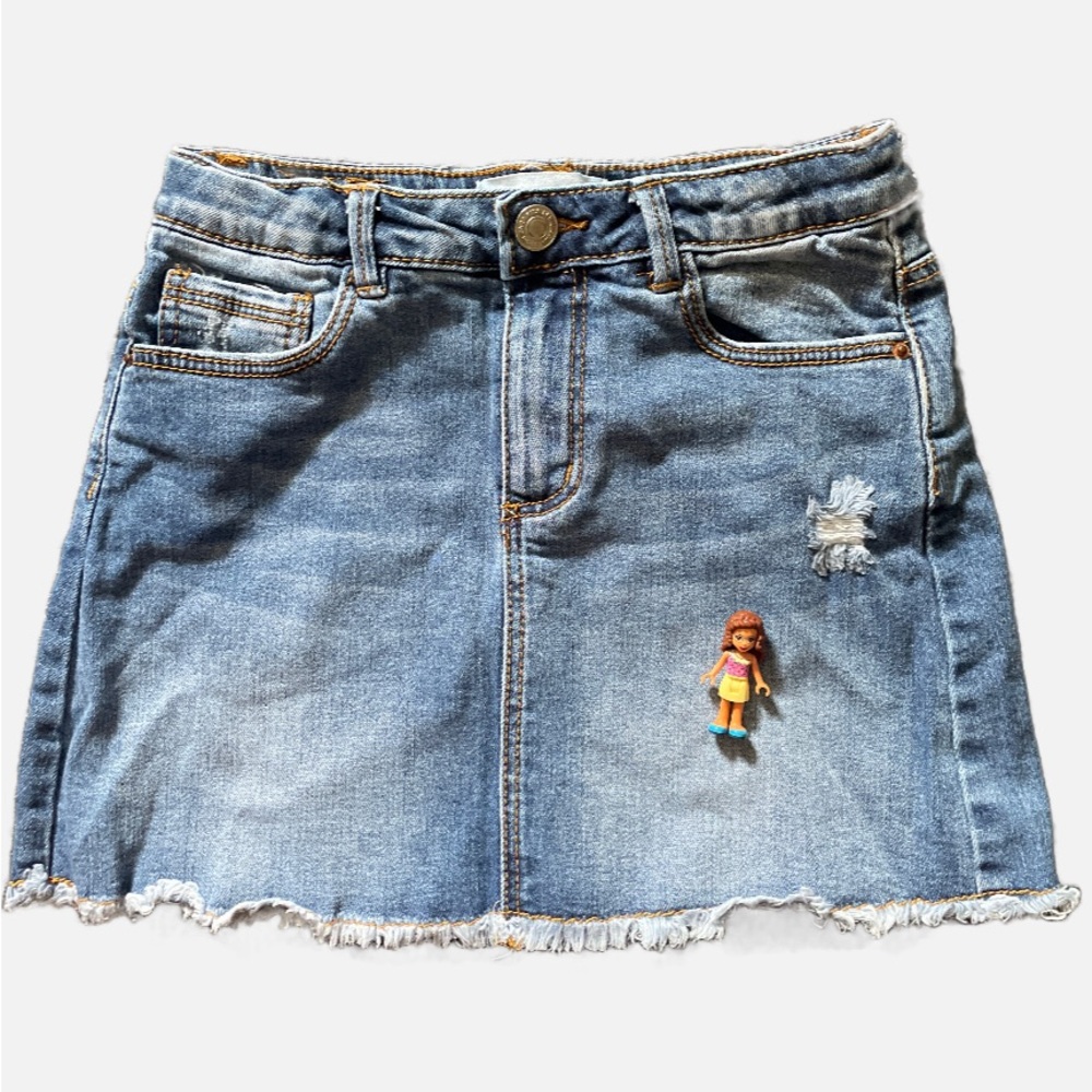 Zara kids blue jean denim mini skirt.